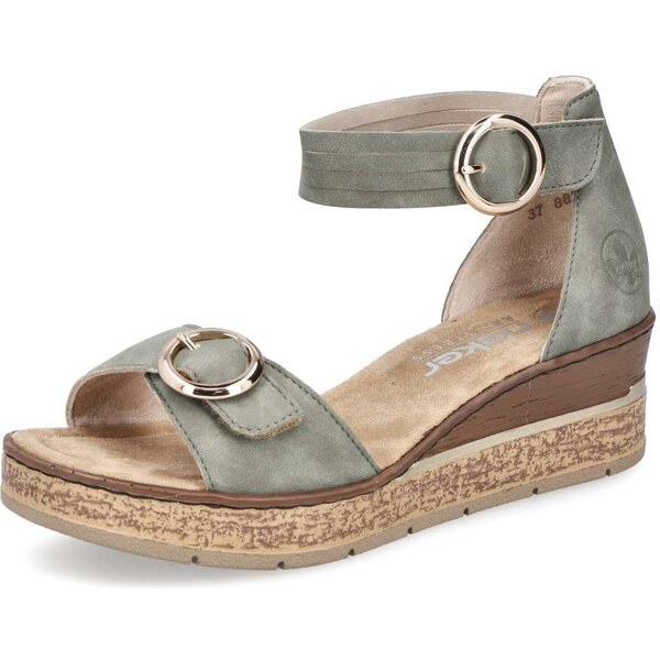 Dámske sandále RIEKER 63780-52 zelená S5 62050064