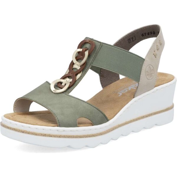 Dámske sandále RIEKER 67498-52 zelená S5 62049875