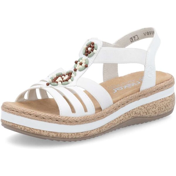 Dámske sandále RIEKER V0920-80 biela S5 62170442
