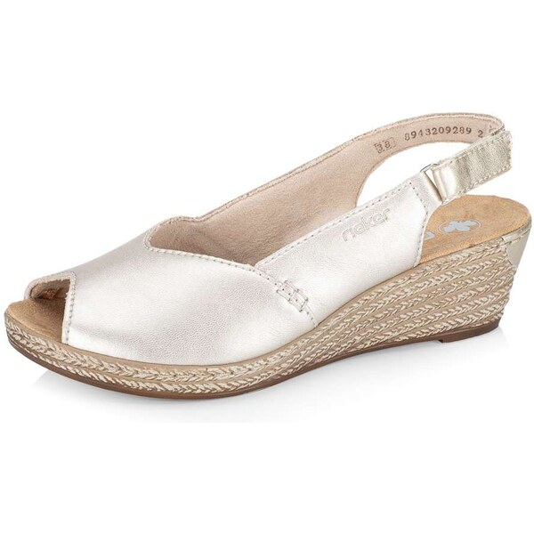 Dámske sandále RIEKER 62462-90 zlatá S5 62191017