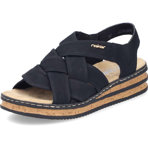 Dámske sandále RIEKER 62908-00 čierna S5 62190237