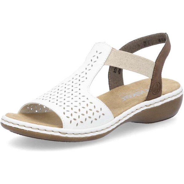 Dámske sandále RIEKER 65917-80 biela S5 62190238