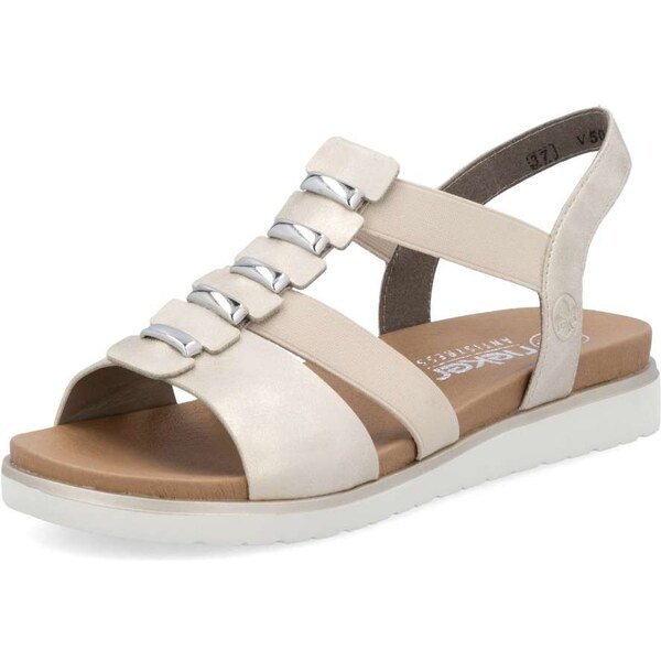 Dámske sandále RIEKER V5051-60 béžová S5 62190241