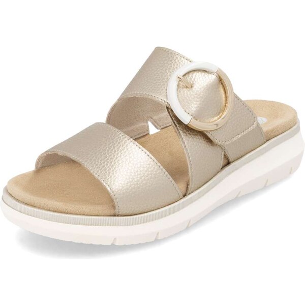 RIEKER Dámske šľapky REMONTE D2K51-90 zlatá S5 62217235