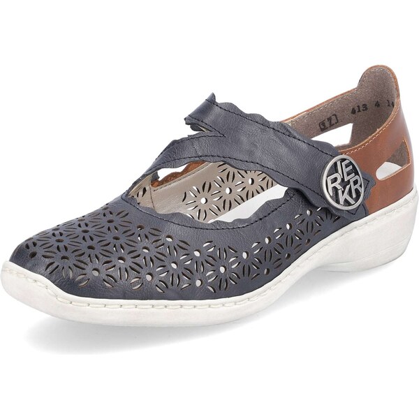 Dámske poltopánky RIEKER 413G4-14 modrá S5 62257444