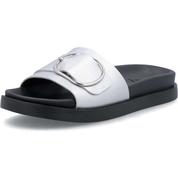 Dámske šľapky RIEKER W1453-90 strieborná S5 62261399