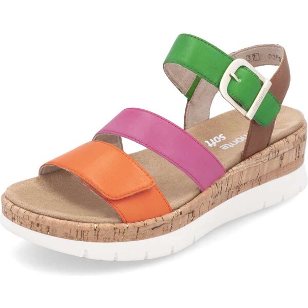 RIEKER Dámske sandále REMONTE D2P50-90 ružová S5 62261406