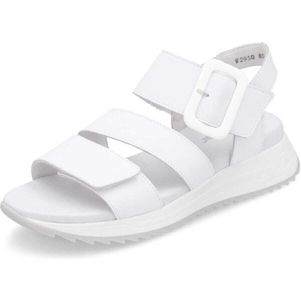 Dámske sandále RIEKER W2950-80 biela S5 62261418