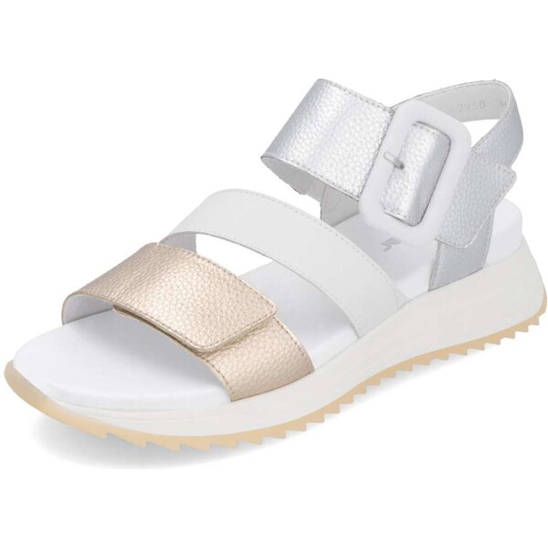 Dámske sandále RIEKER W2950-90 zlatá S5 62261419