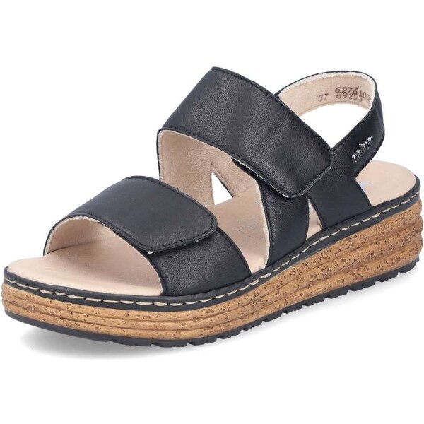 Dámske sandále RIEKER 62761-00 čierna S5 62330171