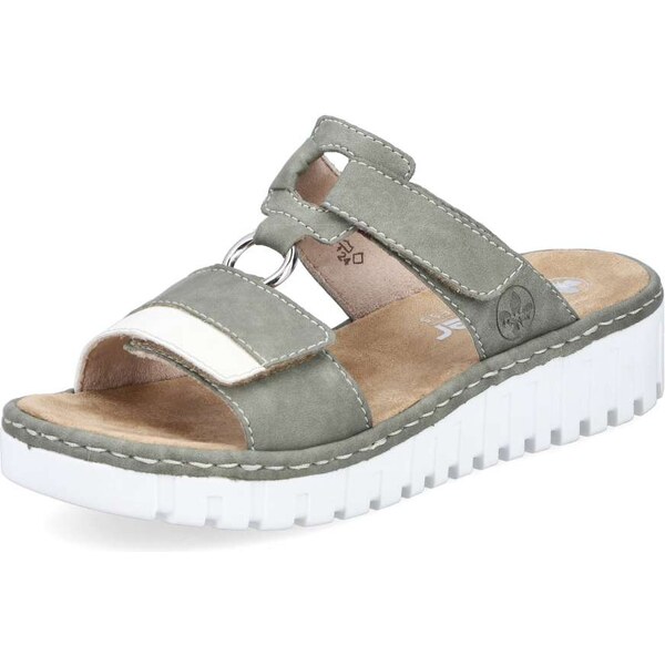 Dámske šľapky RIEKER V1396-52 zelená S5 62330166