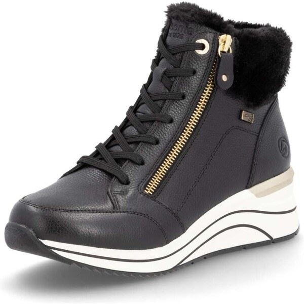 RIEKER Dámska členková obuv REMONTE D0T77-02 čierna W5 57149190