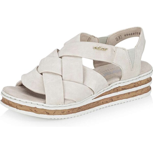Dámske sandále RIEKER 62908-60 béžová S5 62353354