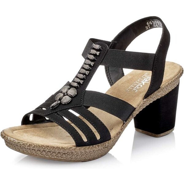 Dámske sandále RIEKER 66506-00 čierna S5 62400250