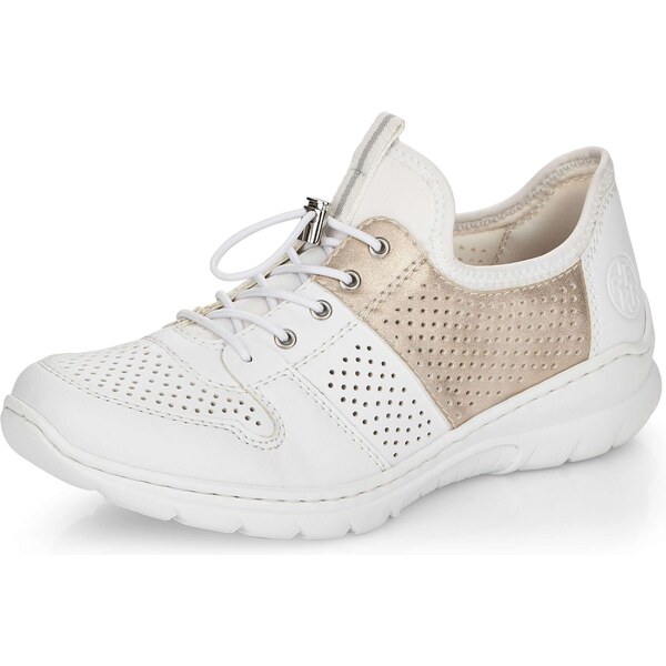 Dámske poltopánky RIEKER L3254-80 biela S5 48764232