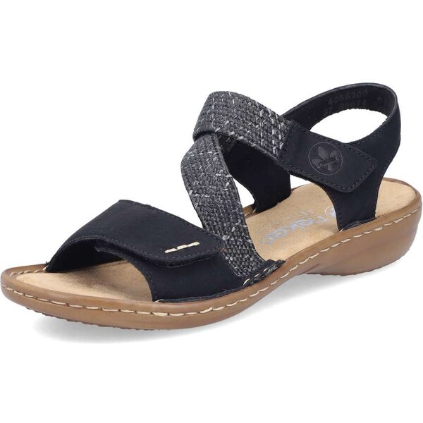 Dámske sandále RIEKER 60862-00 čierna S5 62440596