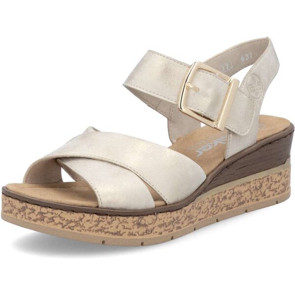 Dámske sandále RIEKER 63795-60 béžová S5 62440602