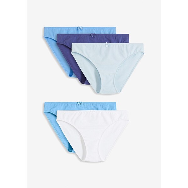 bonprix Nohavičky s bio bavlnou (5 ks), farba modrá 62471205