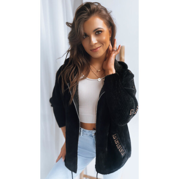 BASIC Čierna teplá mikina na zips NIVE NY0608 45716004