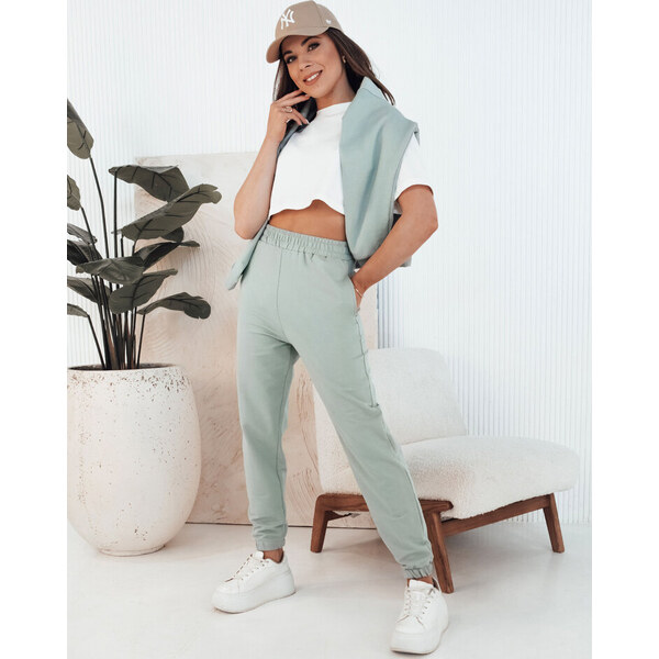 BASIC Svetlozelené dámske tepláky SWAN UY2084 57236364