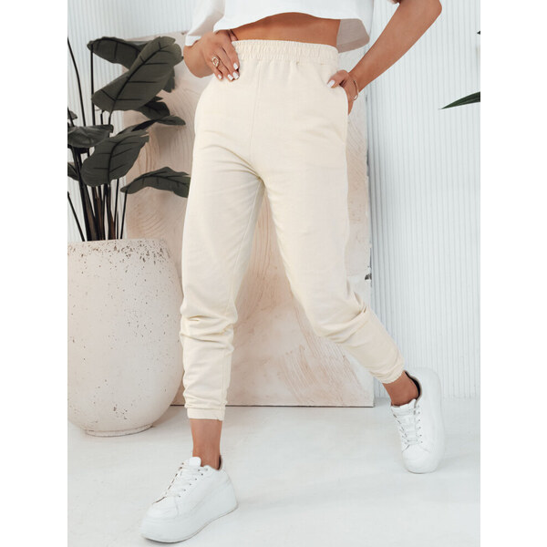 BASIC Krémové dámske tepláky SWAN UY2086 57275364