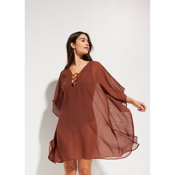 bonprix Šifónová plážová tunika, farba hnedá 62470549