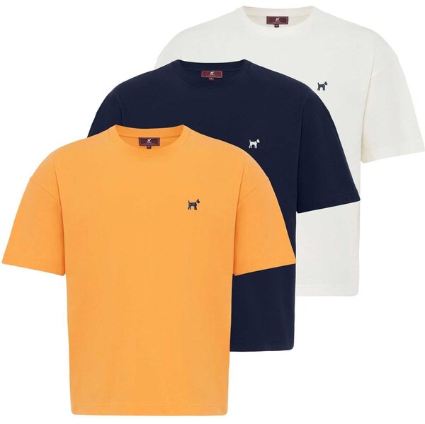 Williot Tričko námornícka modrá / oranžová / biela 63087428