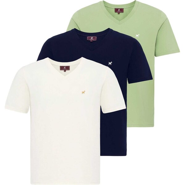 Williot Tričko námornícka modrá / svetlozelená / prírodná biela 63158038