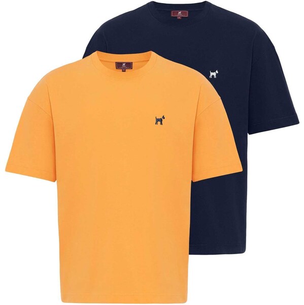 Williot Tričko námornícka modrá / oranžová 66330227