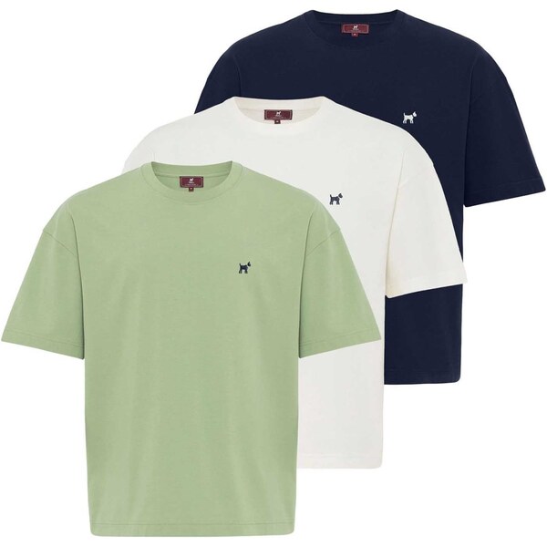 Williot Tričko námornícka modrá / pastelovo zelená / biela 63087479