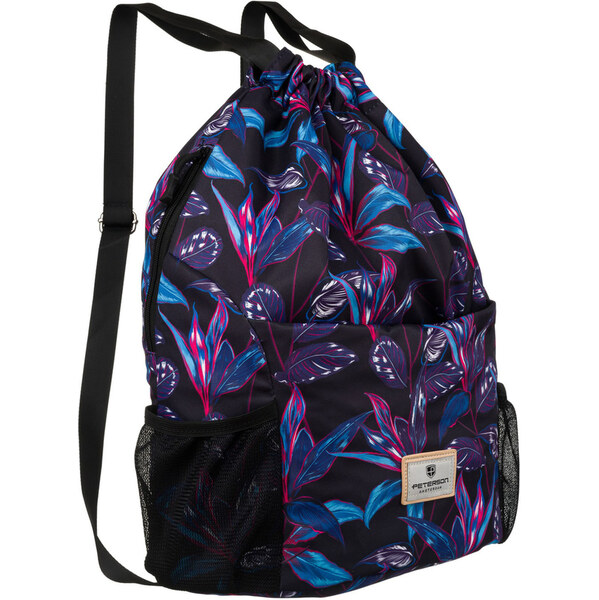 Peterson Čierny dámsky vak s rastlinným vzorom a nastaviteľnými 62619300