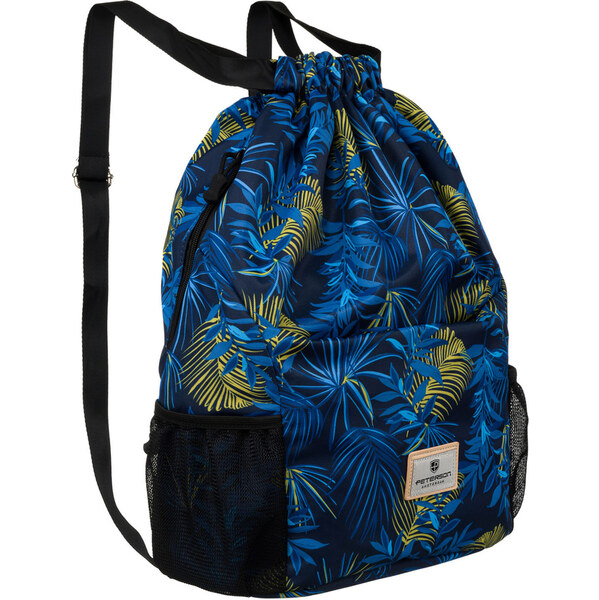 Peterson Tmavomodrý dámsky vak s rastlinným vzorom a nastaviteľnými 62619299