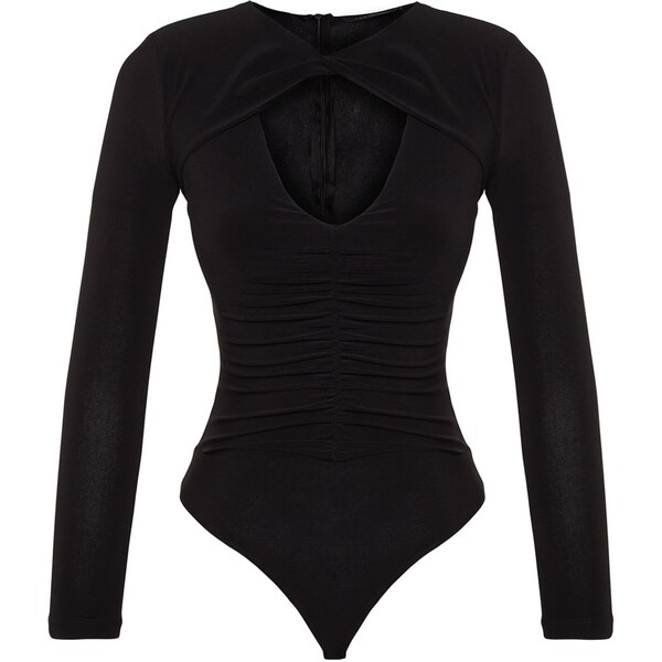 Trendyol Košeľové body čierna 62477975