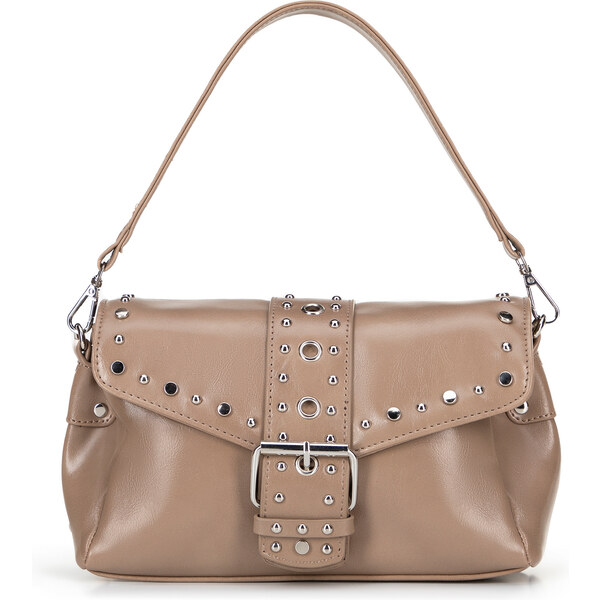 Wittchen Dámska crossbody z ekokože s dekoratívnymi nitmi béžová 100 66066408