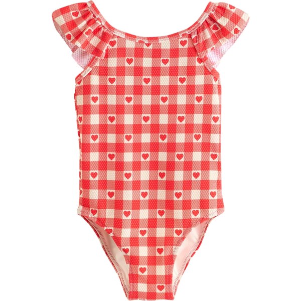 Next Jednodielne plavky nebielená / červená 62477451