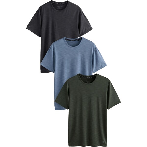 Next Funkčné tričko modrá melírovaná / tmavozelená / čierna 62477764