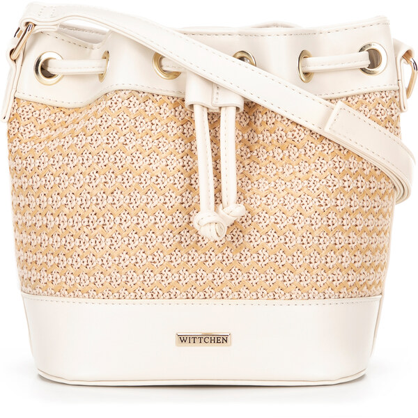 Wittchen Dámska kabelka vak z výpletu krémovo-béžová 100-4Y-410-90 66066428