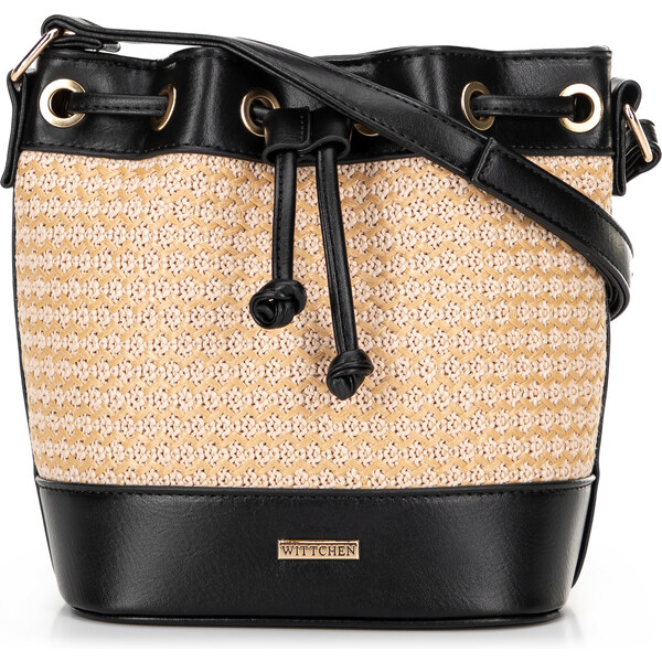 Wittchen Dámska kabelka vak z výpletu čierno-béžová 100-4Y-410-91 66066429