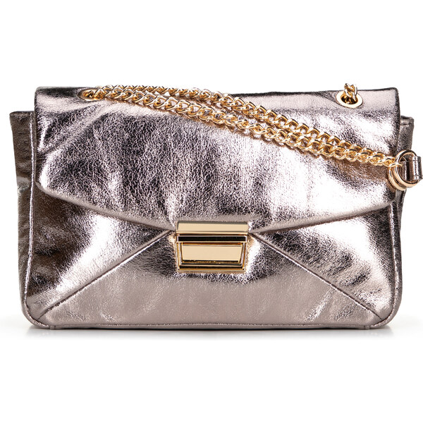 Wittchen Dámska crossbody z lesklej ekokože sivá 100-4Y-217-8 66066415