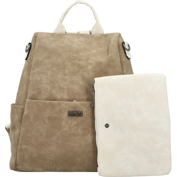 Coveri World Dámsky kabelko/batoh taupe - Coveri Lampros new taupe 62556426