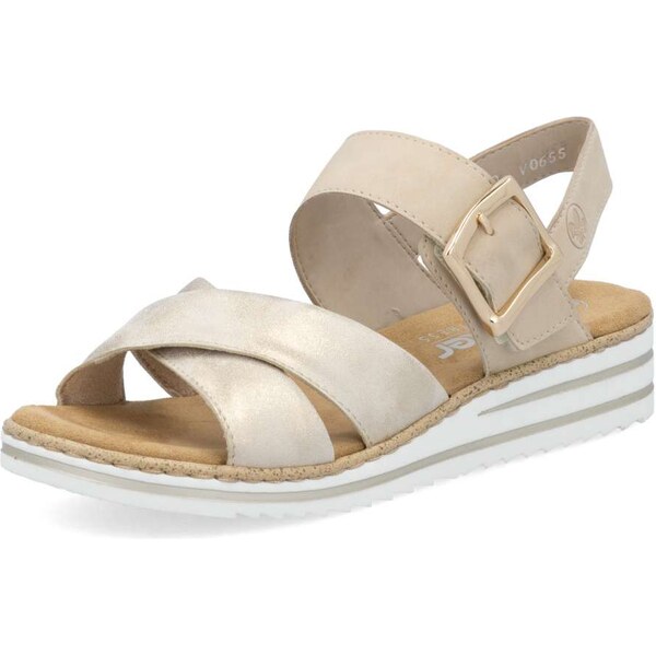 Dámske sandále RIEKER V0655-60 béžová S5 62514324