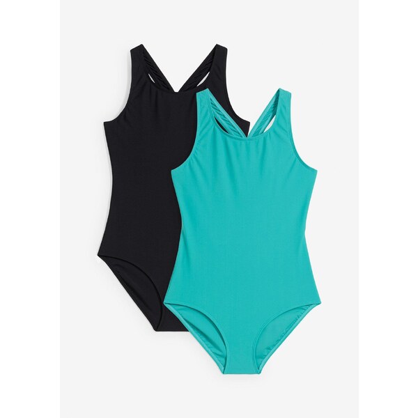 bonprix Jednodielne plavky (2 ks), farba čierna 62470657