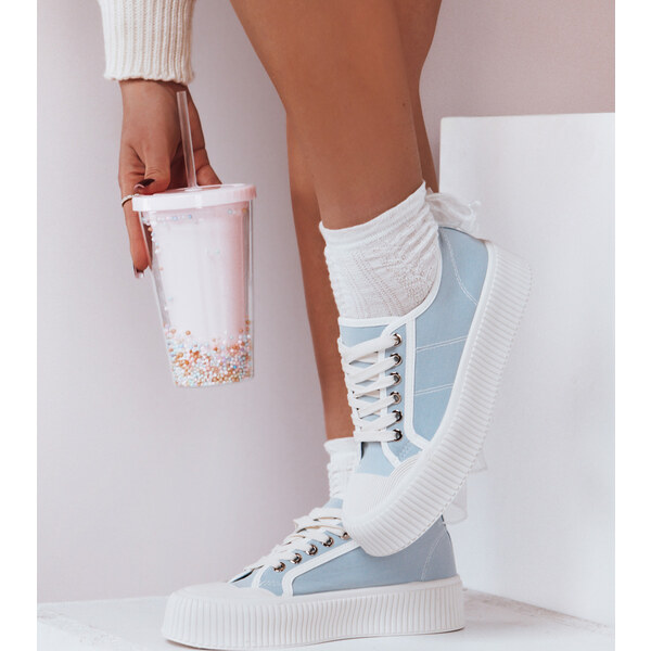 BASIC Svetlomodré plátené tenisky ELIDA ZY0145 31895405