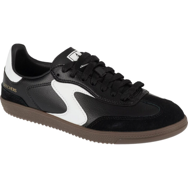 Čierne dámske kožené tenisky Skechers Hotshot - Kickoff 185232-BKW 62516732