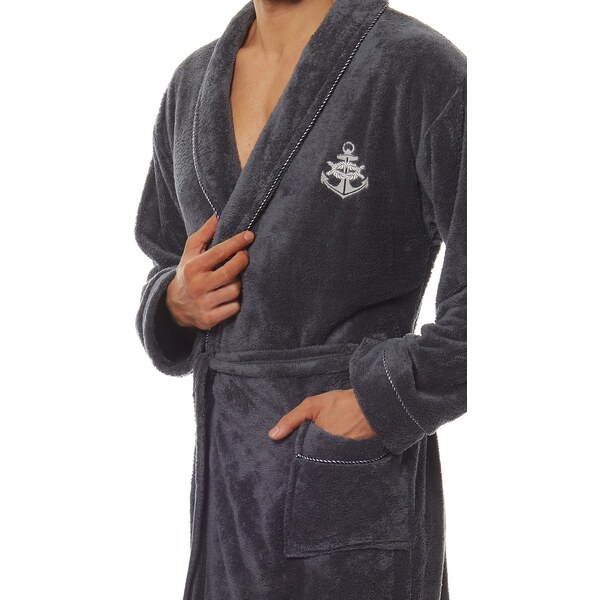 Pánsky dlhý župan s lemovaním L&L Marine 2114 M-2XL meski 65151580