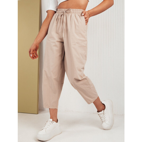 BASIC Béžové voľné bavlnené nohavice BALLOON FANTASY UY1669 46184650