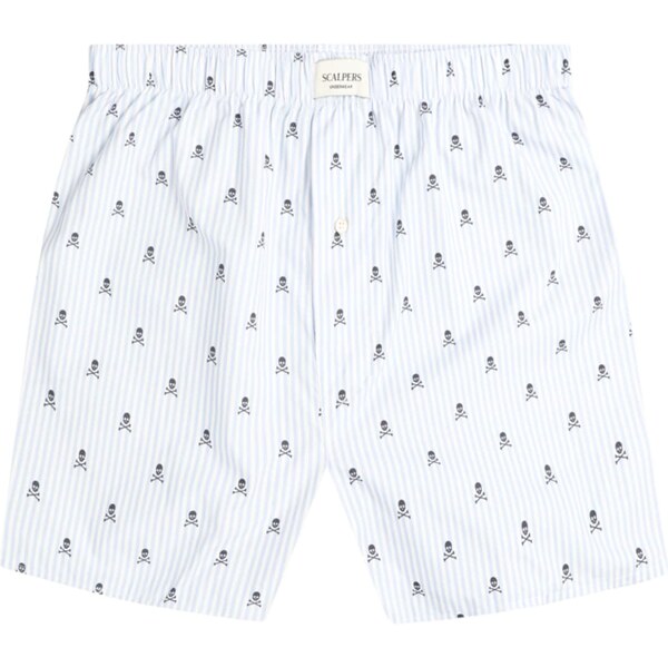 Scalpers Boxerky svetlomodrá / čierna / biela 63145817