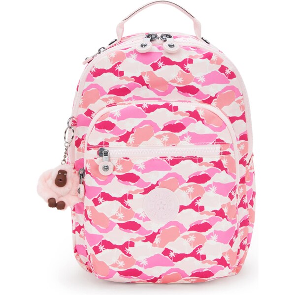 KIPLING Batoh Seoul ružová / pitaya / púdrová / biela 63154086
