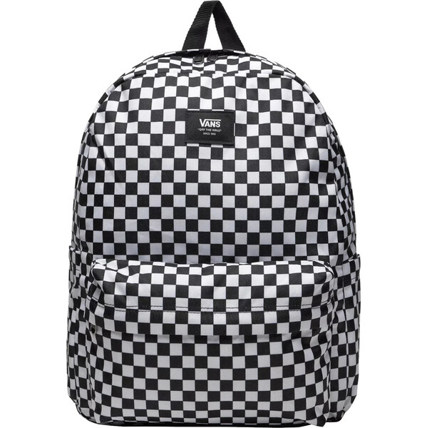 Bielo-čierny kockovaný plecniak Vans Old Skool Check Backpack 62523263