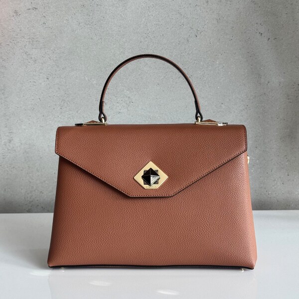 Kožená kabelka CROMIA Mina 2012 hnedá 62526898